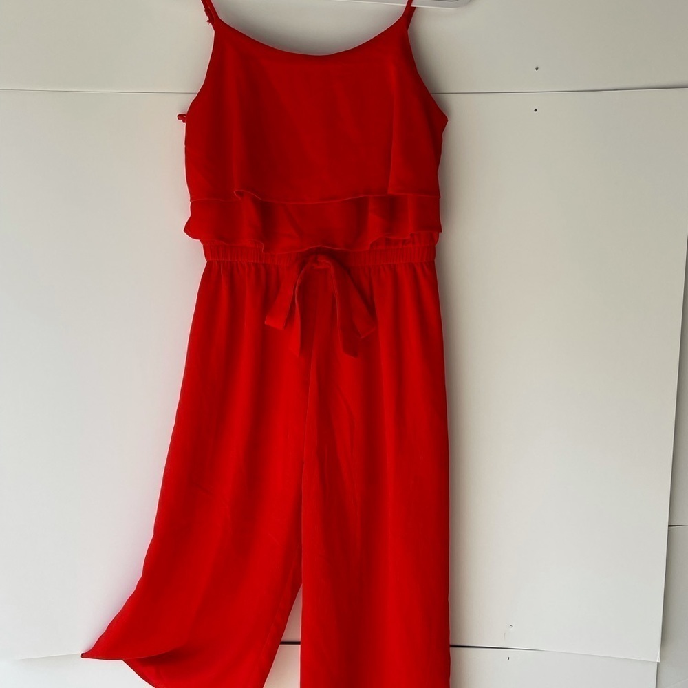 Women's Cute Jumpsuit Romper Orange Boho Trendy Casual Summer Dress, Sz S - Picture 4 of 16